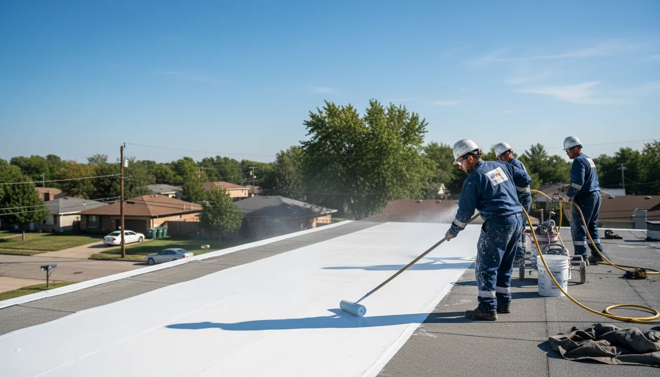 Commercial roof coating in Crum Lynne, PA near me